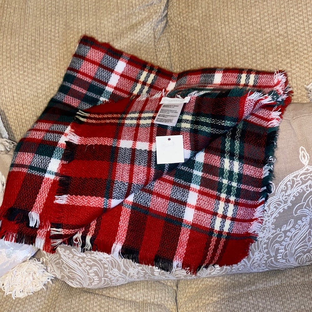 ❤️💚❤️NWT Charter Club Oversized Plaid Blanket Scarf